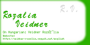rozalia veidner business card